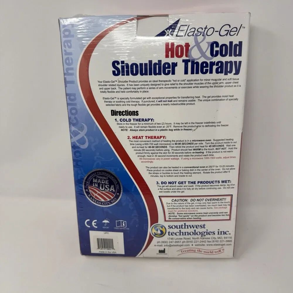 Elasto-Gel Shoulder Therapy Wrap Hot & Cold Therapy Ice Heat Pack Rehab Pain PT